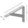 Afbeeldingen van GB Plankdrager 150x200 20x4/20x4 Verzinkt Band