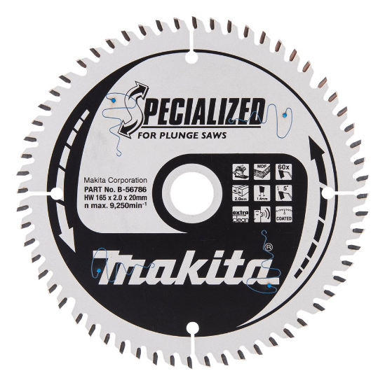 Afbeeldingen van Makita B-56786 invalcirkelzaagbl 60T 165x20x2