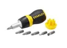 Afbeeldingen van Stanley ratelschroevendraaier multibit Stubby - inclusief 6 bits