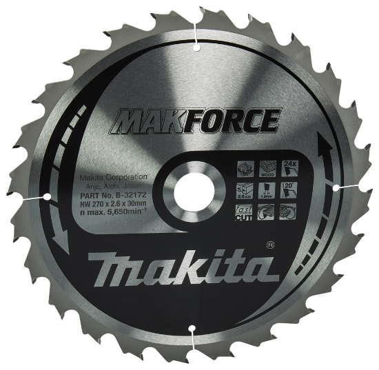 Afbeeldingen van Makita Hm zaagblad Makforce B-32172 - 270x30x2.6mm - 24T 20°