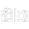 Afbeeldingen van INTERSTEEL Sluitplaat voor loopslot tbv woningbouwsloten, rechthoekig met korte lip rvs 9509