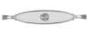 Afbeeldingen van Siro Meubelgreep metaal - boorafstand 128mm/L 138mm/H 27mm/B 23mm chroom glanzend/wit 