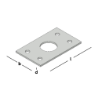 Afbeeldingen van GB plaat voor staartgrendel - 40x66x2mm - epoxycoating zwart