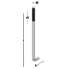Afbeeldingen van GB muurplaatanker M20x500x60mm draadlengte 120mm - elektrolitisch verzinkt