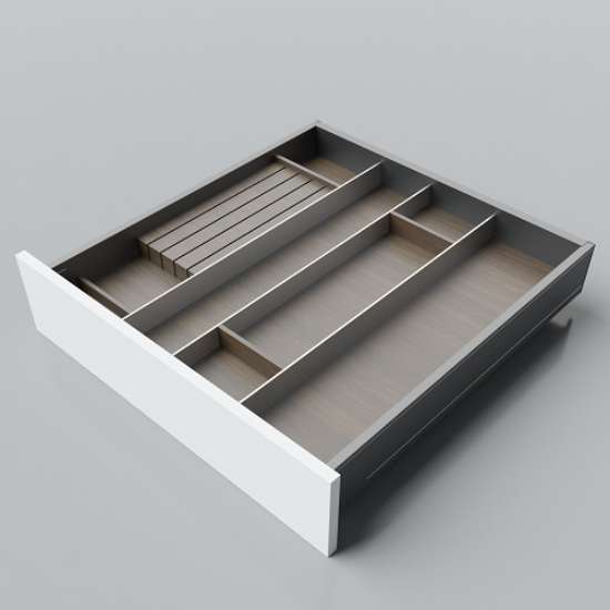 Afbeeldingen van Blum Bestekindeling voor messen Legrabox - corpusbreedte 550-600 diepte 600mm - notenhout/aluminium OL.NA6060S2BEST