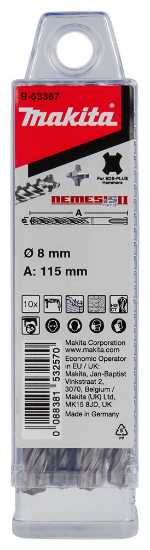Afbeeldingen van Makita P4S:SDS-PLUS boor 8x115mm 10st B-63367