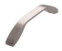 Afbeeldingen van Siro Meubelgreep metaal - boorafstand 128mm/L 145mm/H 30mm/B 15mm RVS effect 