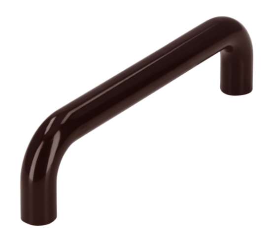 Afbeeldingen van Siro Meubelgreep kunststof - boorafstand 96mm/L 106mm/H 28mm/B 10mm - bruin 
