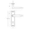 Afbeeldingen van INTERSTEEL Deurkruk Sophie met schild 181x41x7mm sleutelgat 56mm mat zwart 0225