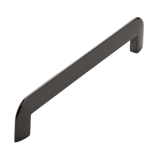 Afbeeldingen van Siro Meubelgreep metaal - boorafstand 160mm/L 182mm/H 33mm/B 8mm zwart chroom glanzend 