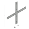 Afbeeldingen van GB raamkruis - 130x11x2mm - zink magnesium