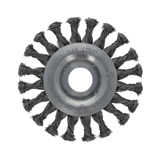 Afbeeldingen van Flexovit Rondborstel vlak 115x12mm 22.2mm asgat - draaddikte 0.5mm