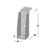 Afbeeldingen van GB Balkdrager GBS-LL304 46x146 x1,5mm 