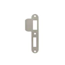 Afbeeldingen van INTERSTEEL Sluitplaat 127x23x1,5mm tbv 55pc SKG sluitkom, afgerond met korte lip, DIN rechts rvs 9508