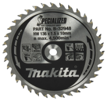 Afbeeldingen van Makita cirkelzaagblad B-32948 - 136x10x1.5mm 36 tands - Hm vertanding voor hout
