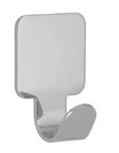 Afbeeldingen van Siro Haak metaal - zelfklevend L 30mm/H 17mm/B 20mm chroom glanzend 