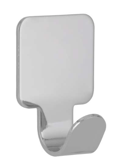 Afbeeldingen van Siro Haak metaal - zelfklevend L 30mm/H 17mm/B 20mm chroom glanzend 