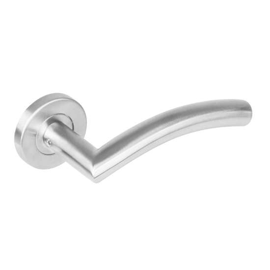 Afbeeldingen van INTERSTEEL Deurkruk Lisa 90° op rozet rvs geborsteld 1276