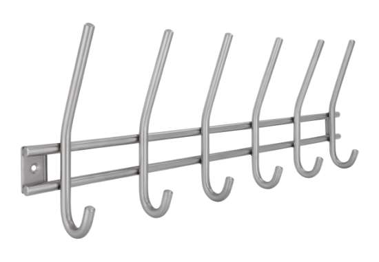 Afbeeldingen van Siro Haaklijst metaal - boorafstand 444mm/L 466mm/H 50mm/B 162mm RVS 