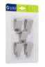 Afbeeldingen van Siro Deurhaak metaal - 5 stuks L 57mm/H 35mm/B 30mm chroom glanzend 