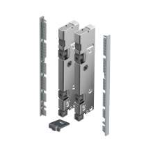 Afbeeldingen van Hettich AvanTech YOU Set verbinders voor inliggend front om zelf op maat te maken, te gebruiken met inlay-ladezijwand, systeemhoogte  187,  zilver