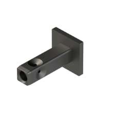 Afbeeldingen van Hettich Cadro Wand-/bodembevestiging 18 x 18 mm mat zwart
