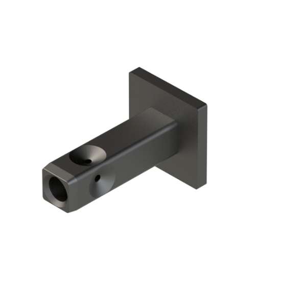 Afbeeldingen van Hettich Cadro Wand-/bodembevestiging 18 x 18 mm mat zwart