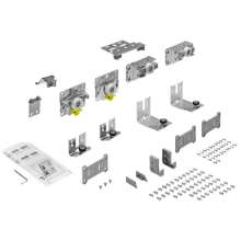 Afbeeldingen van Hettich TopLine L, Set loop- en geleidingsdelen,  10 - 16 mm, 2-deurs, voorste deur rechts