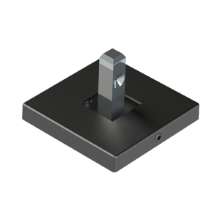 Afbeeldingen van Hettich Cadro Wand-/bodembevestiging 55 x 55 mm mat zwart