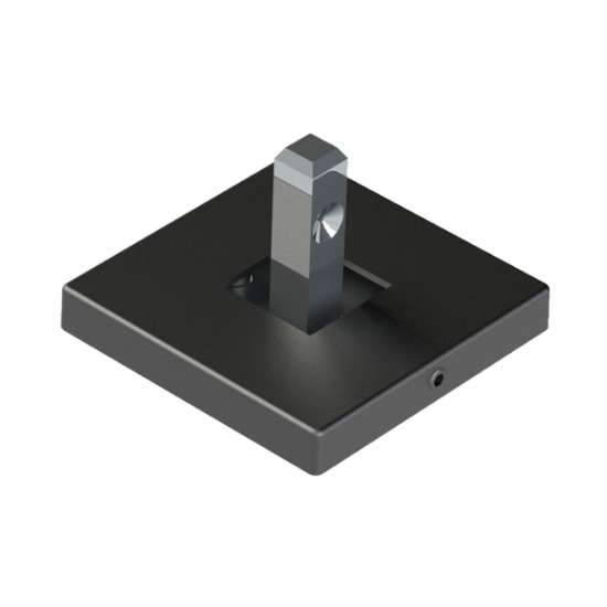 Afbeeldingen van Hettich Cadro Wand-/bodembevestiging 55 x 55 mm mat zwart