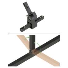 Afbeeldingen van Hettich Cadro T-stuk-verbinder 180 graden roestvrij staal finish