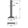 Afbeeldingen van Hettich Plintverstelschroef met schroefdraad M8, X = 100 mm
