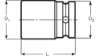 Afbeeldingen van Bahco lange krachtdop 1'' maat 1.7/8''