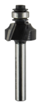 Afbeeldingen van Makita kwartrondfrees - Ø19,0x9,5mm radius 3,2mm met kogellager - schacht Ø6mm 2 beitels