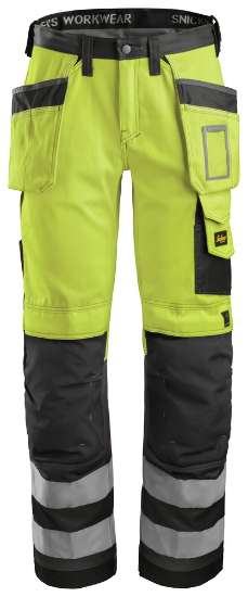 Afbeeldingen van Snickers Workwear High Visibility Broek met holsterpockets, Klasse 2 3233