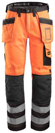 Afbeeldingen van Snickers Workwear High Visibility Broek met holsterpockets, Klasse 2 3233