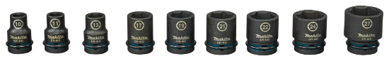 Afbeeldingen van Makita Krachtdopset IMPBL 1/2 9-dlg E-16617