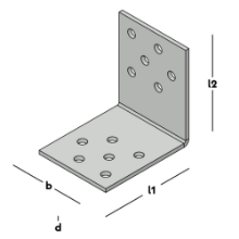 Afbeeldingen van GB Versterkingshoek 50x50mm 40x2mm Sendzimir Verzinkt 