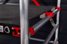 Afbeeldingen van Vouw-/Rolsteiger smal met voorloopleuning - Aluminium