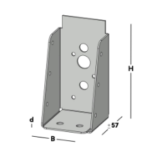 Afbeeldingen van GB Balkdrager GBS-ZL 50x100 1,5 Sendzimir Verzinkt