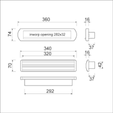 Afbeeldingen van Ami briefplaat/tochtklep EP975/1 + schacht