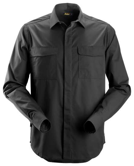 Afbeeldingen van Snickers shirt lange mouwen 8510 maat 2XL Zwart