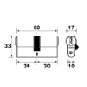 Afbeeldingen van AXA Dubbele veiligheidscilinder Security 30-30 (4x)