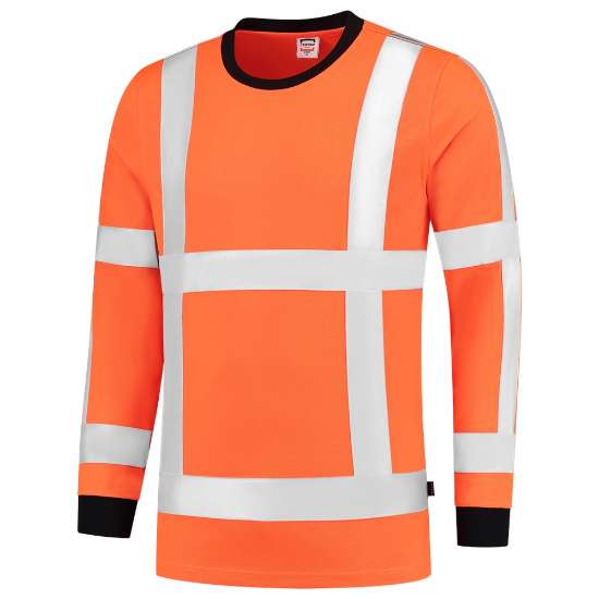 Afbeeldingen van Tricorp T-Shirt rws birdseye lange mouw 103002 Oranje L