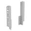 Afbeeldingen van Hettich Set achterwandverbinder ArciTech  186 mm, zilver, links en rechts