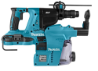 Afbeeldingen van Makita Combihamer DHR281ZWJ - 2x18v - met stofafzuiging in MBox 