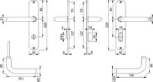 Afbeeldingen van Hoppe kruk + langschild E150Z/302 RVS