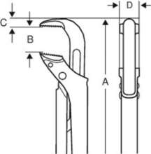 Afbeeldingen van Bahco  ergonomische universele pijptang