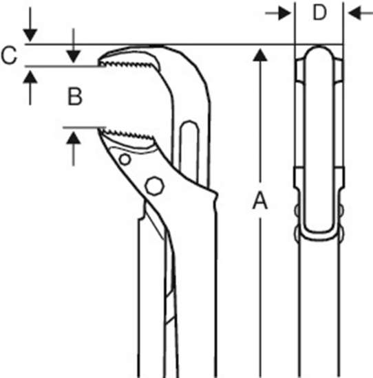Afbeeldingen van Bahco  ergonomische universele pijptang