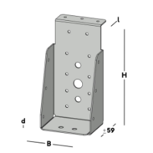Afbeeldingen van GB Balkdrager GBS-KL 75x150 1,5 Sendzimir Verzinkt